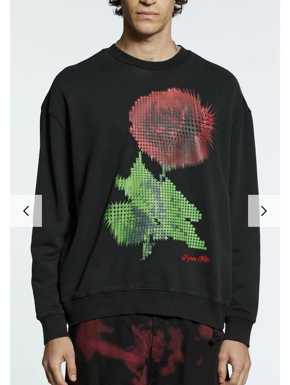 KSUBI Men’s Pixel Biggie Crewneck Sweatshirt Super Net Size Medium EUC